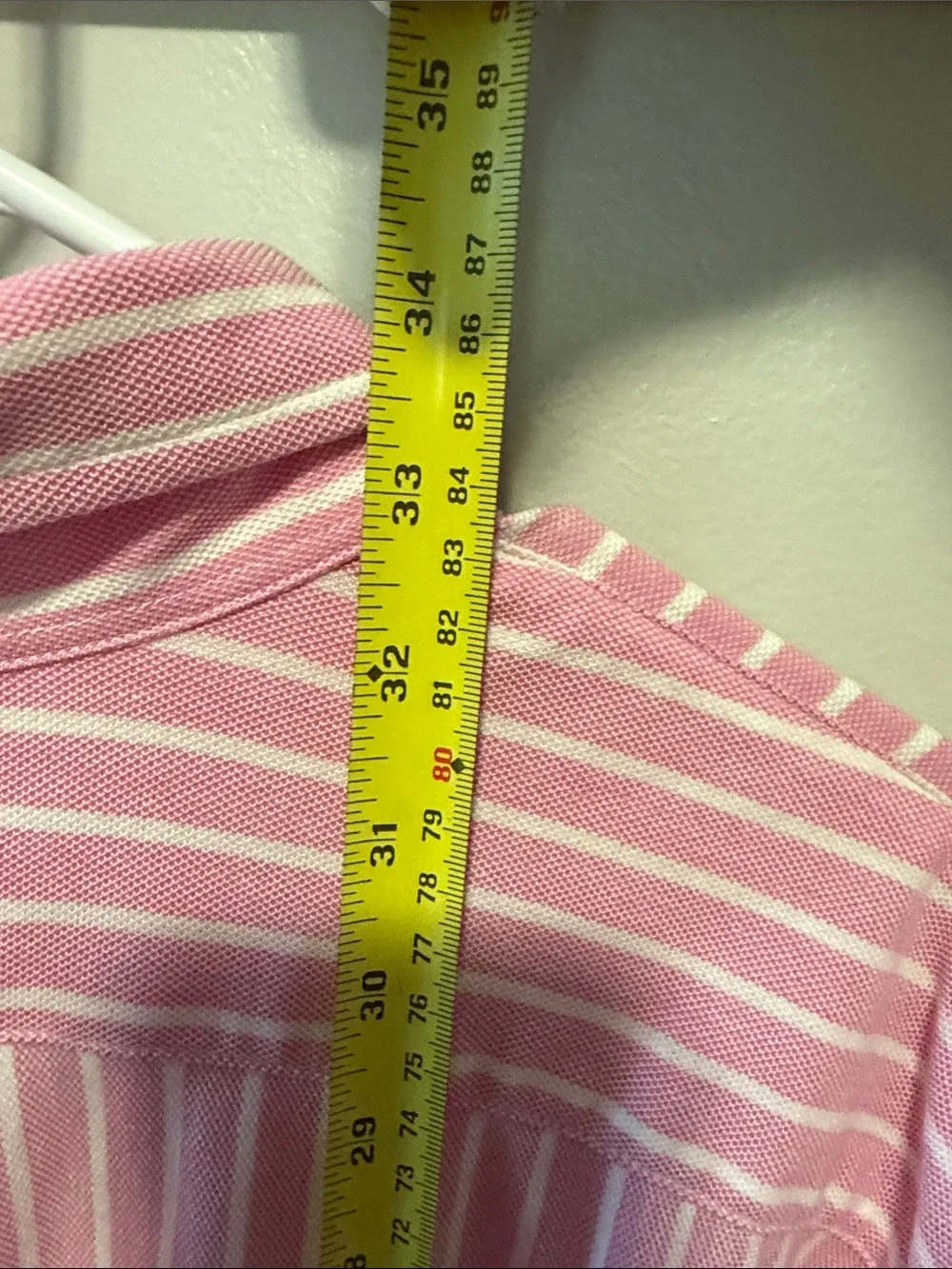 Ralph Lauren Pink and White Knit Oxford Polo - XXL